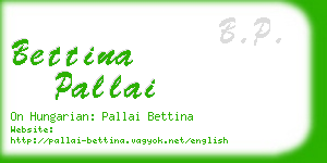 bettina pallai business card